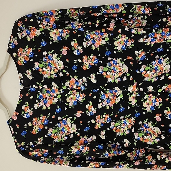 Boden Preppy  Wild Cluster Crew Neck Fit-And-Flare Dress Floral  Dress Size 10 - Picture 11 of 16